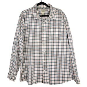LL Bean Traditional Fit Plaid Long Sleeve Button Down Shirt XL Reg Men